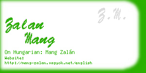 zalan mang business card